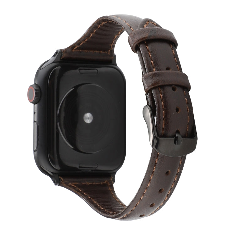 Bracelet en cuir véritable texturé Crazy Horse, pour Apple Watch Series 7 41 mm / 6 & SE & 5 & 4 40 mm / 3 & 2 & 1 38 mm, pour Apple Watch Series 8 & 7 41 mm / SE 2 & 6 & SE & 5 & 4 40 mm / 3 & 2 & 1 38 mm